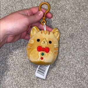 NWT Jones the Gingerbread Cat Clip 3” Squishmallow